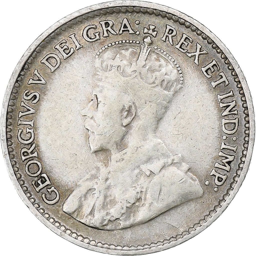 Newfoundland, George V, 5 Cents, 1929, London, Silver, EF(40-45), KM:13