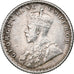 INDIA - BRITANNICA, George V, 1/4 Rupee, 1918, Calcutta, Argento, BB+, KM:518