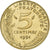 França, 5 Centimes, Marianne, 1991, Pessac, Alumínio-Bronze, AU(50-53)
