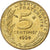 França, 5 Centimes, Marianne, 1998, Pessac, Alumínio-Bronze, AU(50-53)