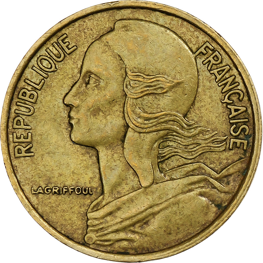France, 5 Centimes, Marianne, 1970, Paris, Aluminum-Bronze, EF(40-45)