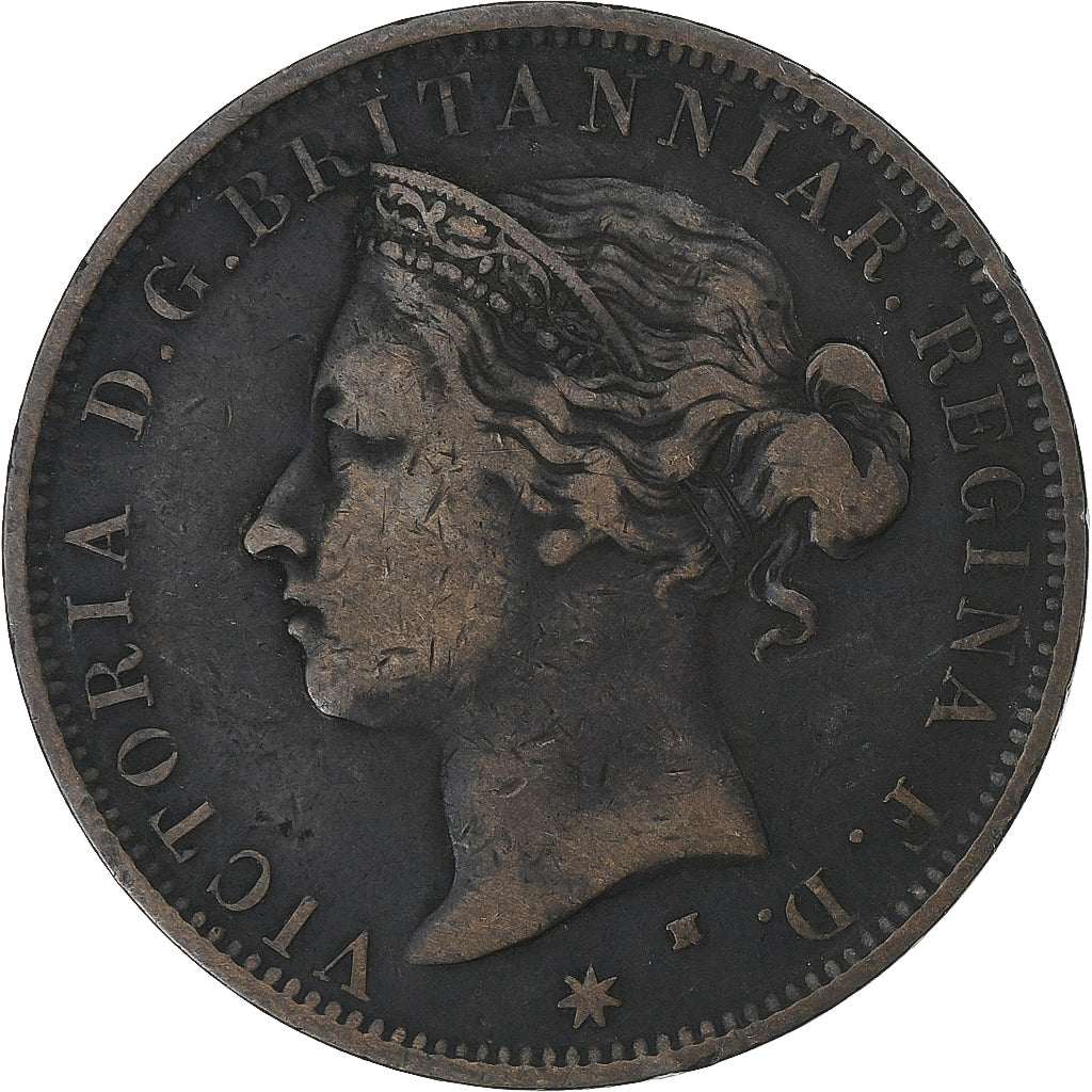 Jersey, Victoria, 1/12 Shilling, 1877, Heaton, Bronze, VF(30-35), KM:8