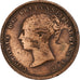 Reino Unido, Victoria, 1/2 Farthing, 1844, London, Cobre, BC+, KM:738