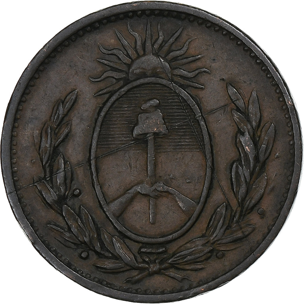 Argentina, Decimo, 1822, Buenos Aires, Rame, BB, KM:1