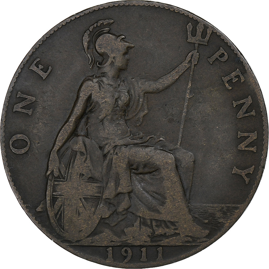 United Kingdom, George V, Penny, 1911, London, Bronze, S+, KM:810