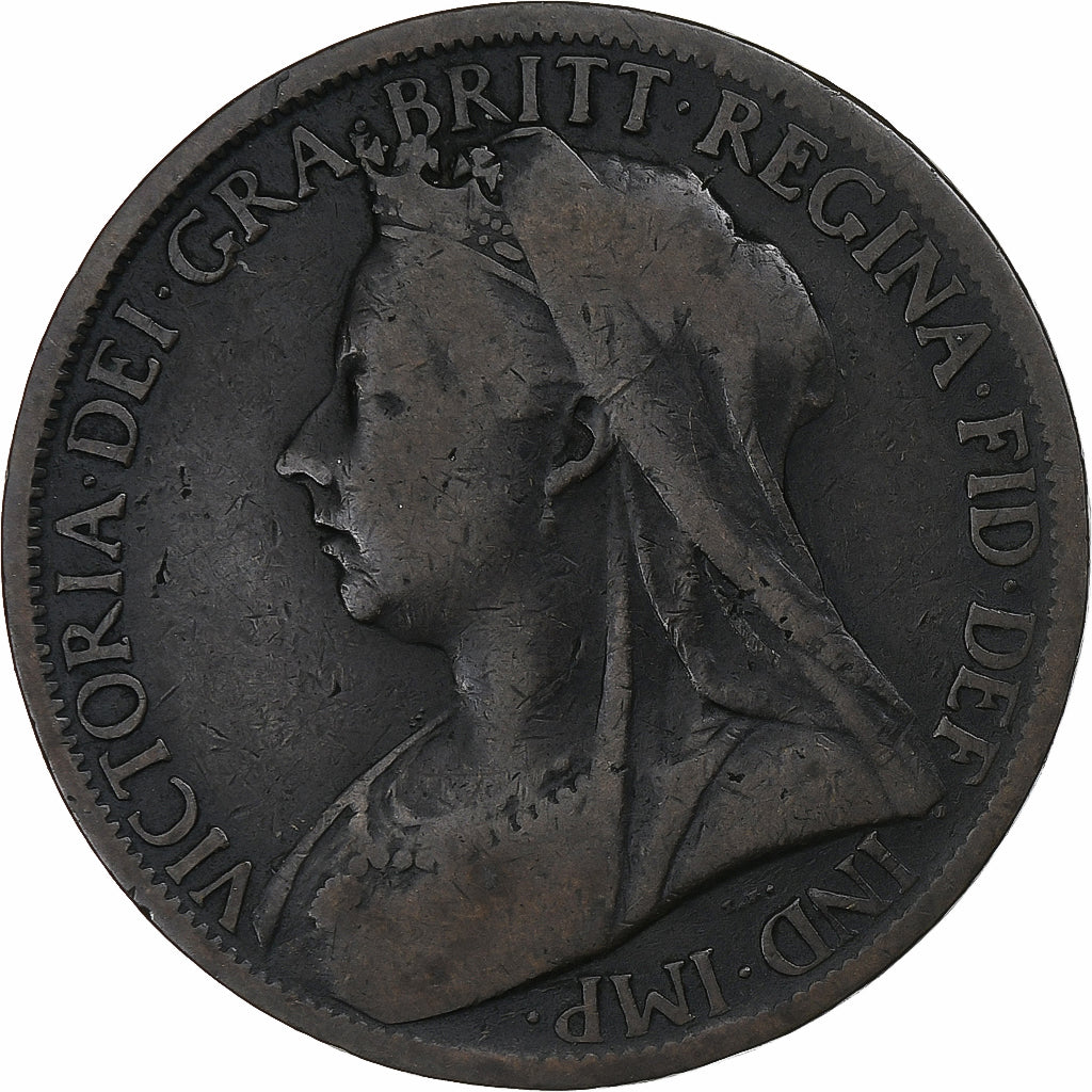 Reino Unido, Victoria, Penny, 1901, London, Bronce, BC+, KM:790