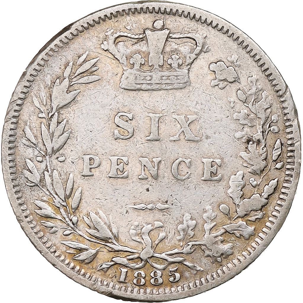 United Kingdom, Victoria, 6 Pence, 1885, London, Silver, VF(30-35), KM:757