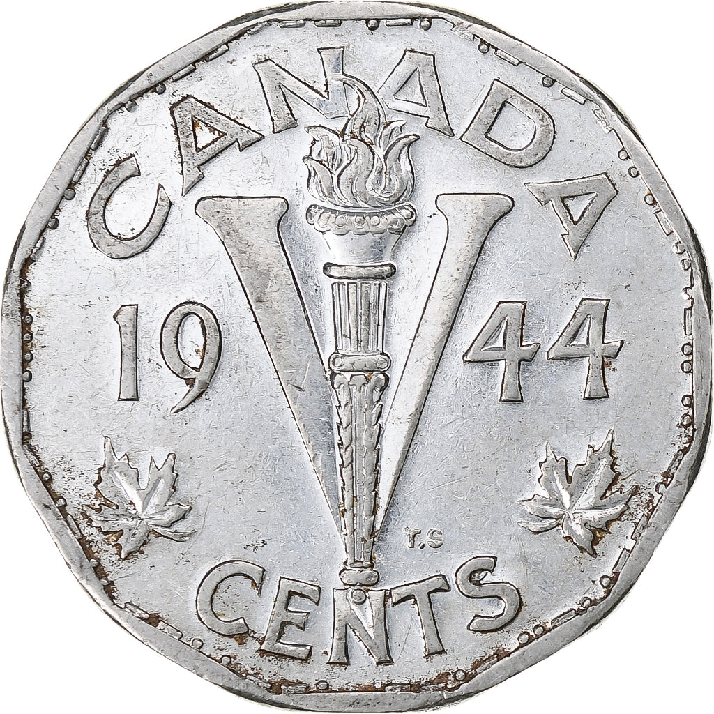 Canada, George VI, Cent, 1944, Ottawa, Stal chromowana, AU(50-53), KM:40a