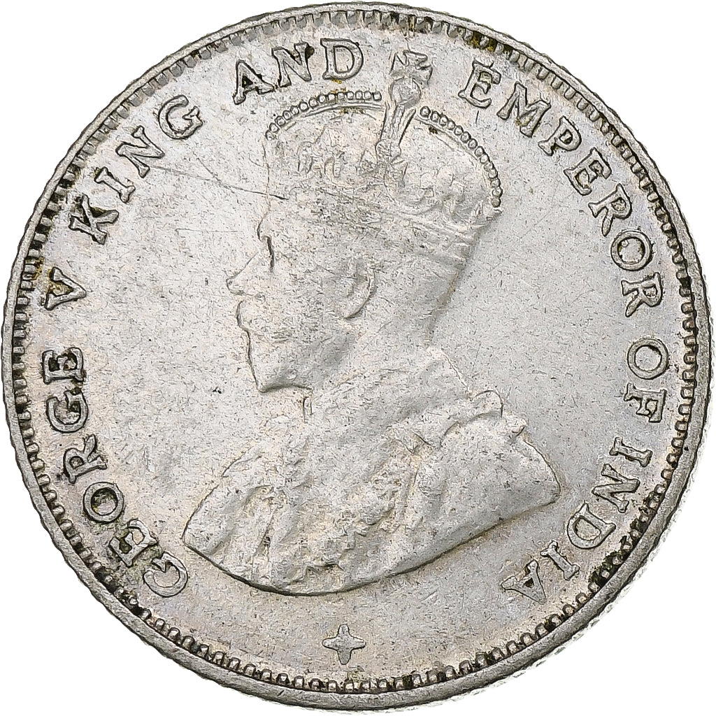 Straits Settlements, George V, 10 Cents, 1919, Bombay, Billon, AU(50-53), KM:29a