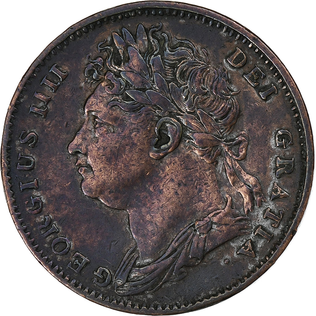 United Kingdom, George IV, Farthing, 1822, London, Copper, VF(30-35), KM:677