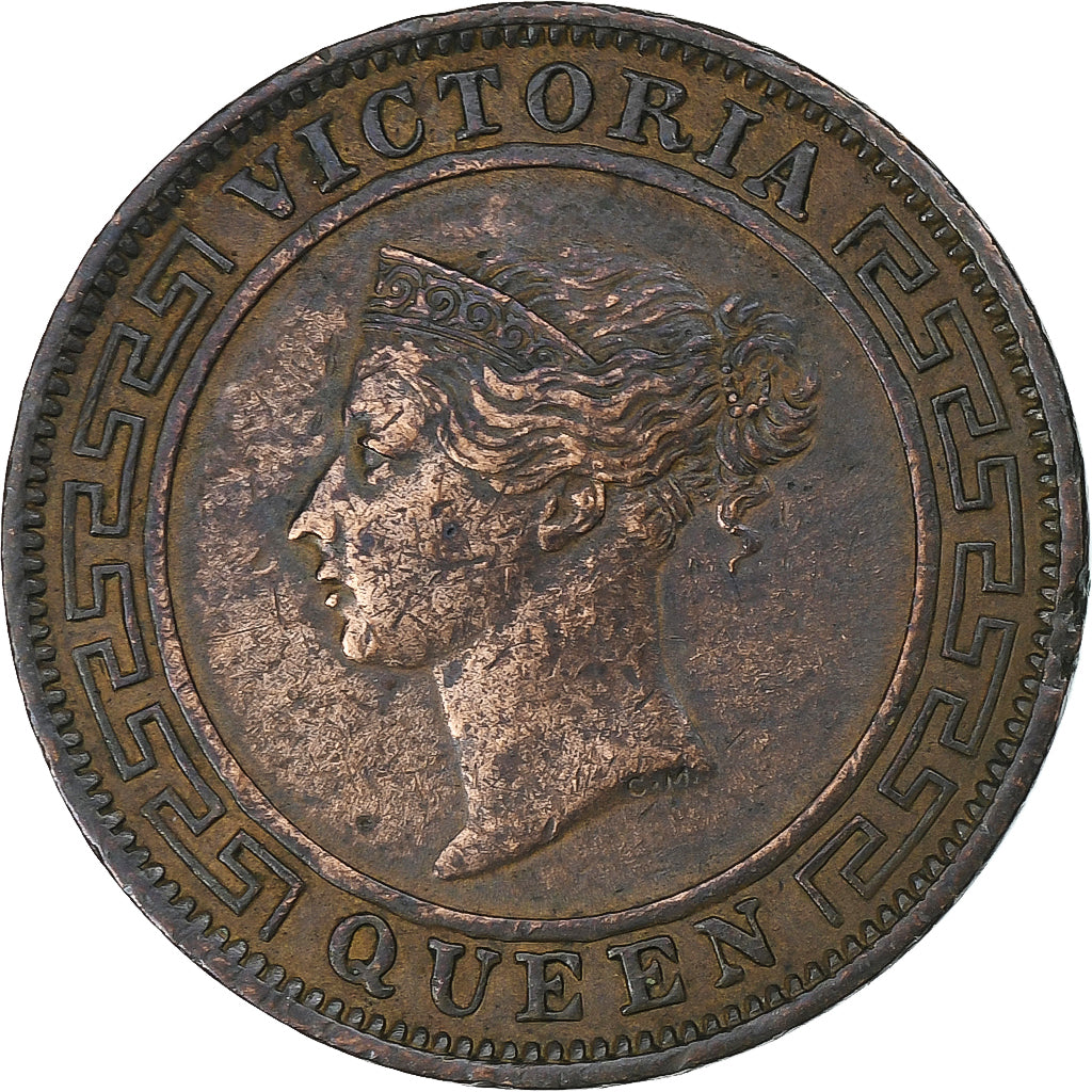 Ceylon, Victoria, Cent, 1870, Calcutta, Rame, BB, KM:29