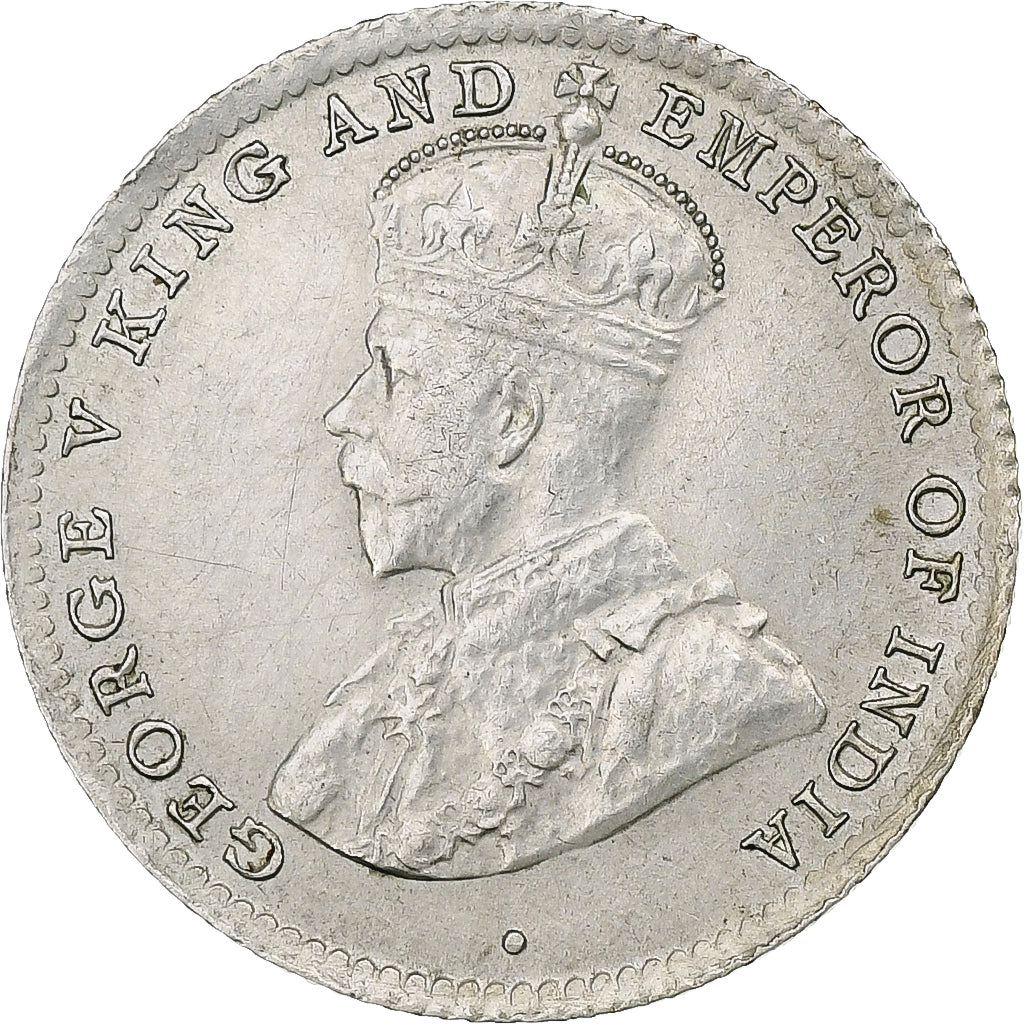 Ceylon, George V, 10 Cents, 1912, London, Zilver, ZF+, KM:104