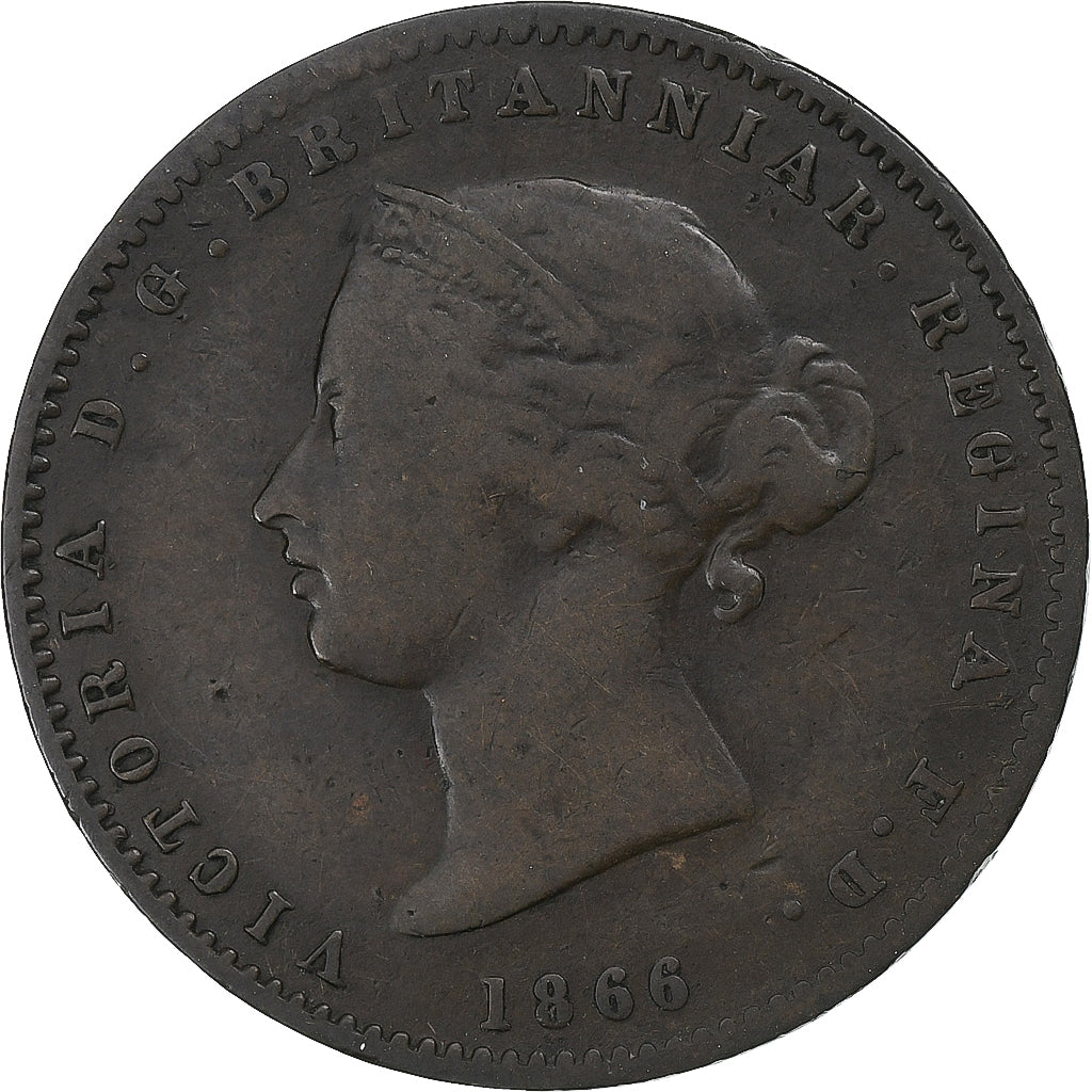 Jersey, Victoria, 1/26 Shilling, 1866, London, Bronze, VF(30-35), KM:4
