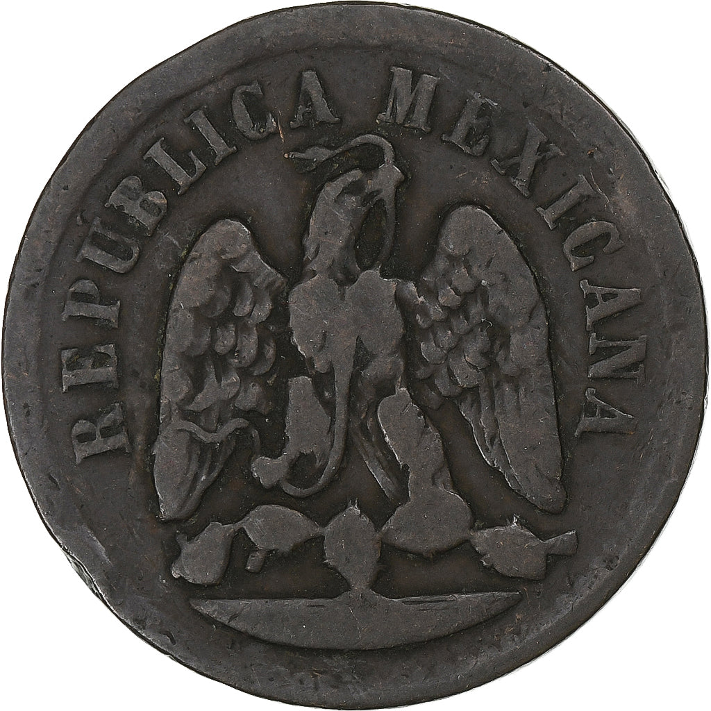 Mexico, Centavo, 1886, Mexico City, Copper, VF(30-35), KM:391.6