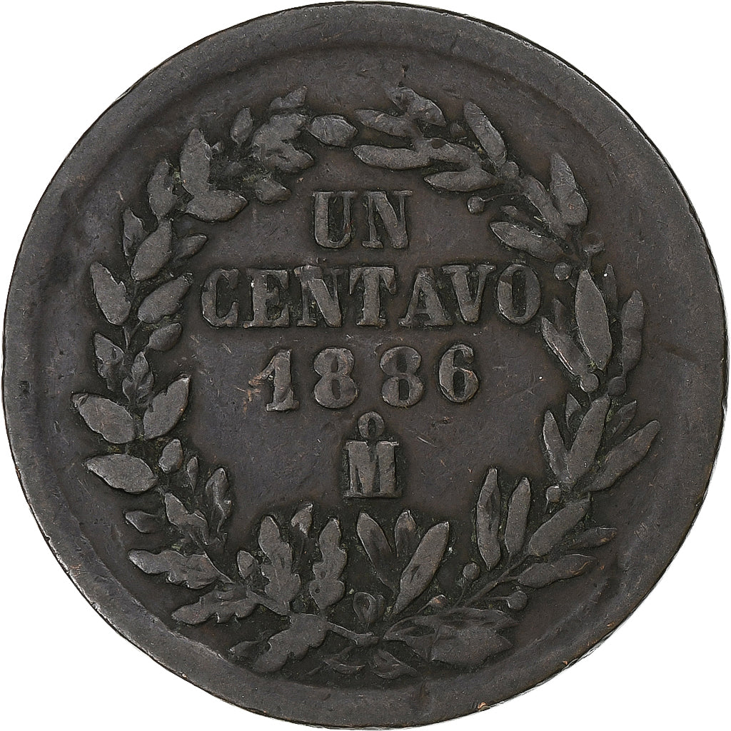 Mexico, Centavo, 1886, Mexico City, Copper, VF(30-35), KM:391.6