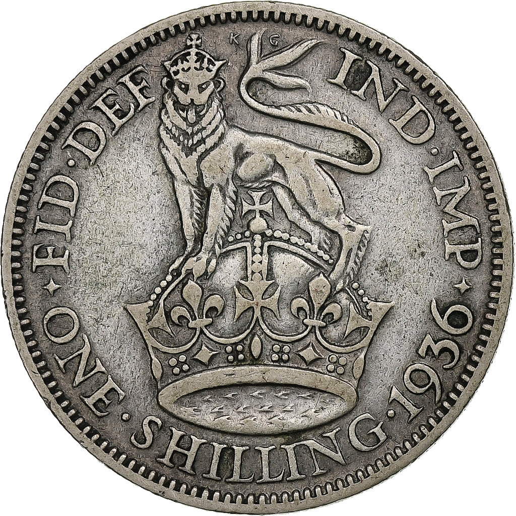 Reino Unido, George V, Shilling, 1936, London, Prata, VF(30-35), KM:833