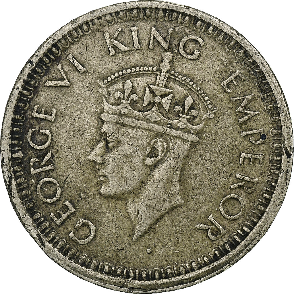 INDIA-BRITISH, George VI, Rupee, 1944, Bombay, Silber, SS, KM:557