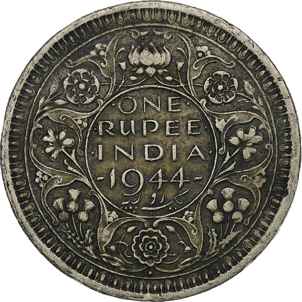 INDIA-BRITISH, George VI, Rupee, 1944, Bombay, Silber, SS, KM:557
