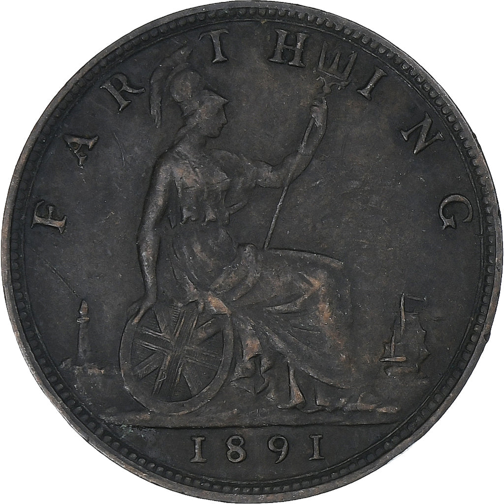 United Kingdom, Victoria, Farthing, 1891, London, Bronze, EF(40-45), KM:753