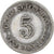 Insediamenti dello Stretto, George V, 5 Cents, 1926, London, Argento, BB, KM:36