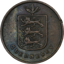 Guernesey, Double, 1830, Soho, Cobre, EF(40-45), KM:1