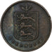 Guernesey, Double, 1830, Soho, Cobre, EF(40-45), KM:1