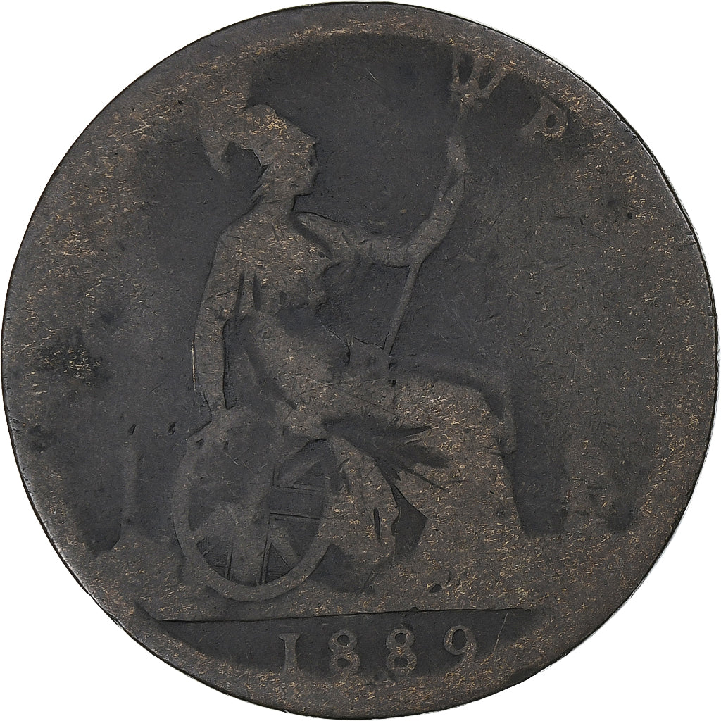 Regno Unito, Victoria, Penny, 1889, London, Bronzo, B+, KM:755