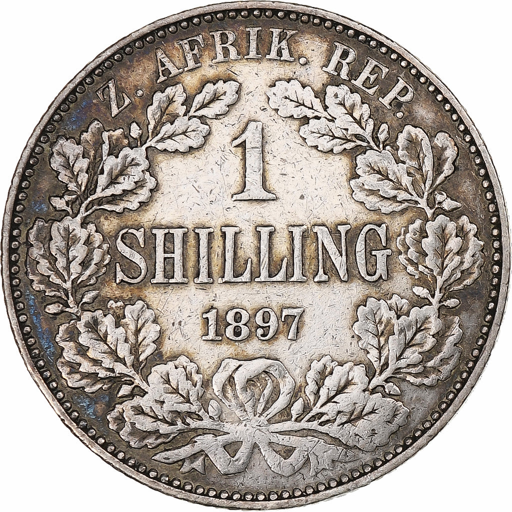 South Africa, Shilling, 1897, Berlin, Silver, EF(40-45), KM:5