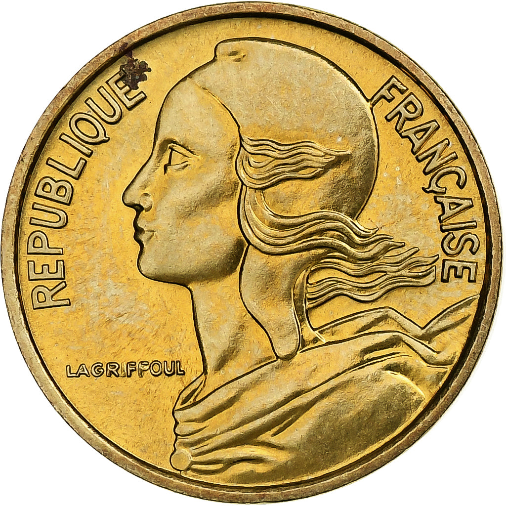 France, 5 Centimes, Marianne, 1970, Paris, Aluminum-Bronze, AU(50-53)