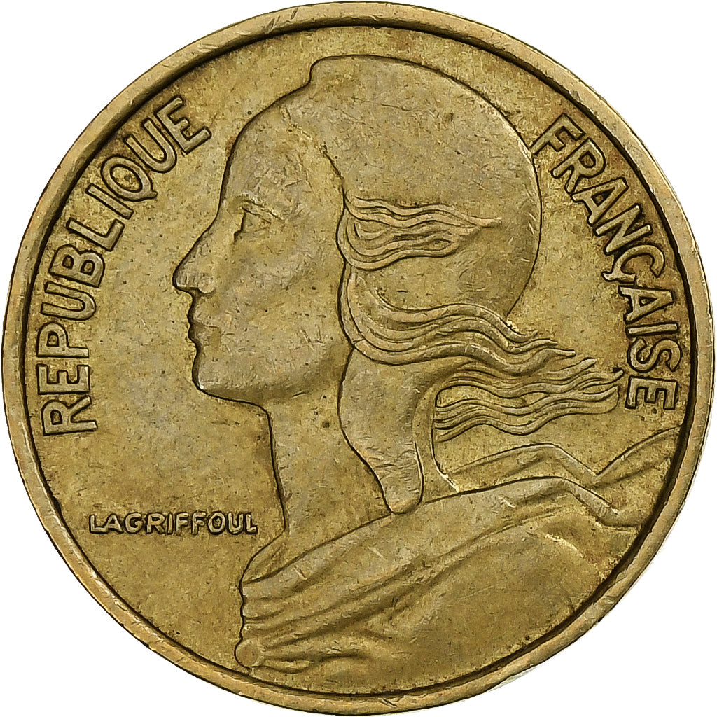 Francia, 5 Centimes, Marianne, 1975, Pessac, Alluminio-bronzo, BB, Gadoury:175