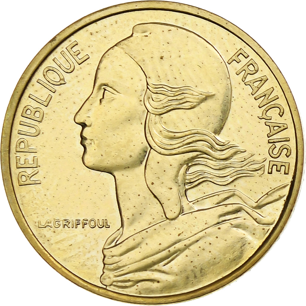 France, 5 Centimes, Marianne, 1988, Pessac, BU, Aluminum-Bronze, MS(60-62)