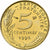 Francja, 5 Centimes, Marianne, 1995, Pessac, BU, Aluminium-Brąz, MS(63)