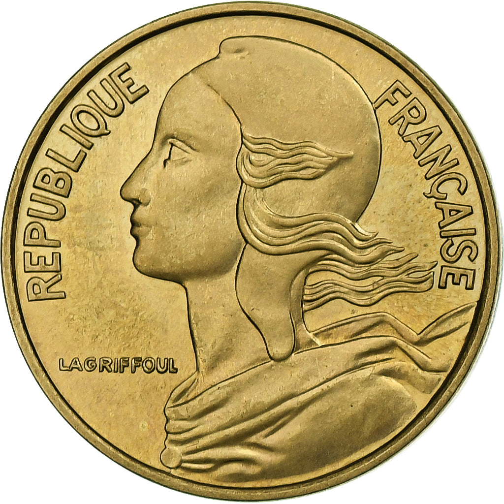 Francia, 5 Centimes, Marianne, 1975, Pessac, Alluminio-bronzo, SPL, Gadoury:175