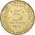 França, 5 Centimes, Marianne, 1975, Pessac, Alumínio-Bronze, MS(63)