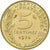 France, 5 Centimes, Marianne, 1974, Pessac, Aluminum-Bronze, MS(63)