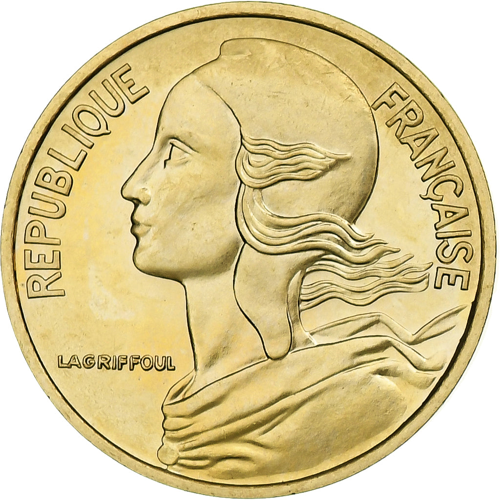 Frankreich, 5 Centimes, Marianne, 1977, Pessac, Aluminum-Bronze, VZ+