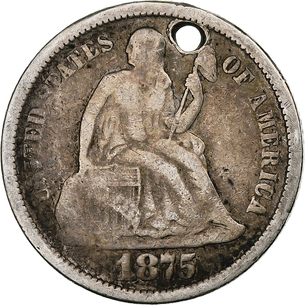 United States, Love Token, Seated Liberty, 1875, Silver, Collection Térisse