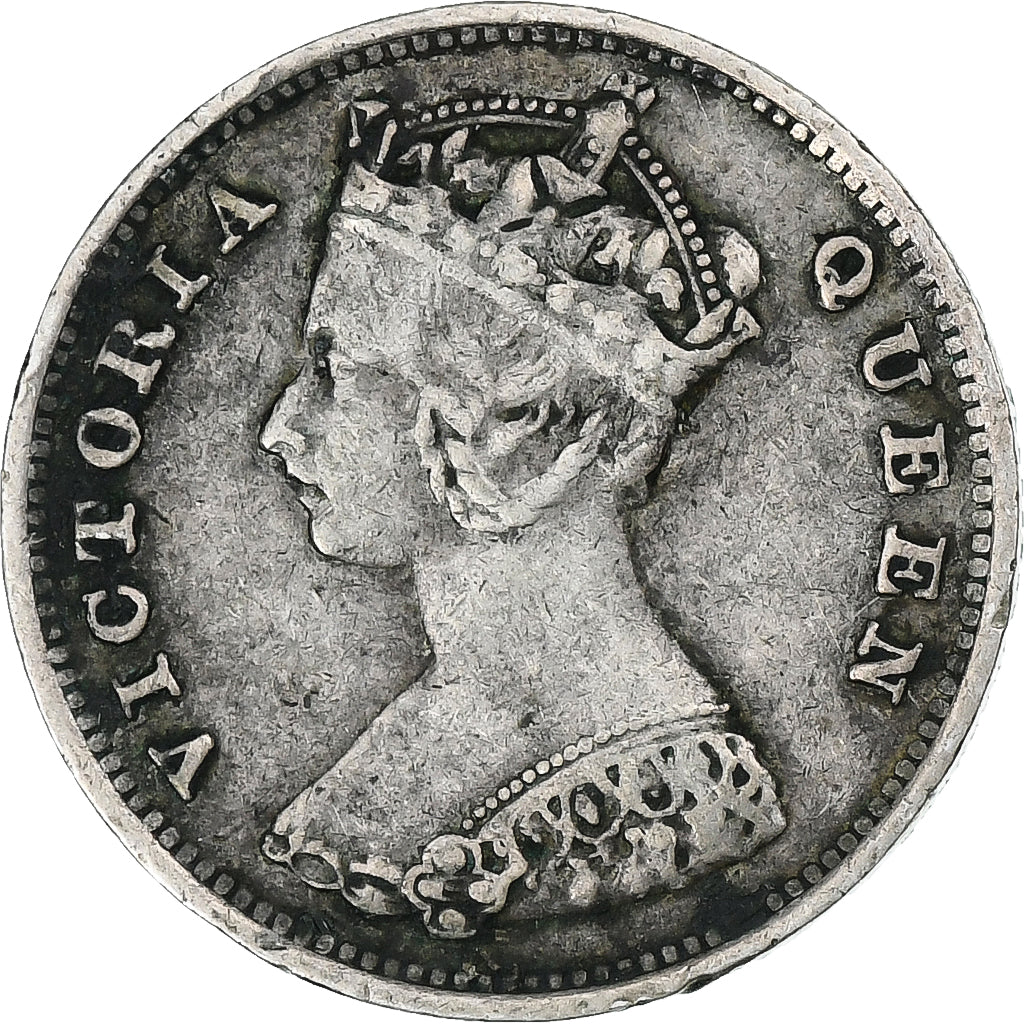 Hong Kong, Victoria, 10 Cents, 1901, London, Silver, EF(40-45), KM:6.3