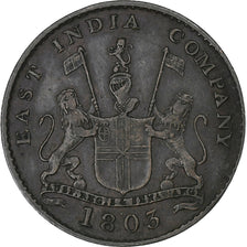 India-British, Madras Presidency, 5 Cash, 1803, Soho, Copper, EF(40-45), KM:316