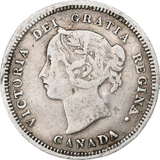 Canada, Victoria, 5 Cents, 1890, Heaton, Silver, VF(30-35), KM:2