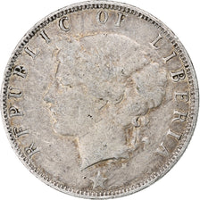 Liberia, 25 Cents, 1906, Heaton, Silver, VF(20-25), KM:8