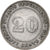 Estabelecimentos dos Estreitos, Edward VII, 20 Cents, 1910, Bombay, Prata