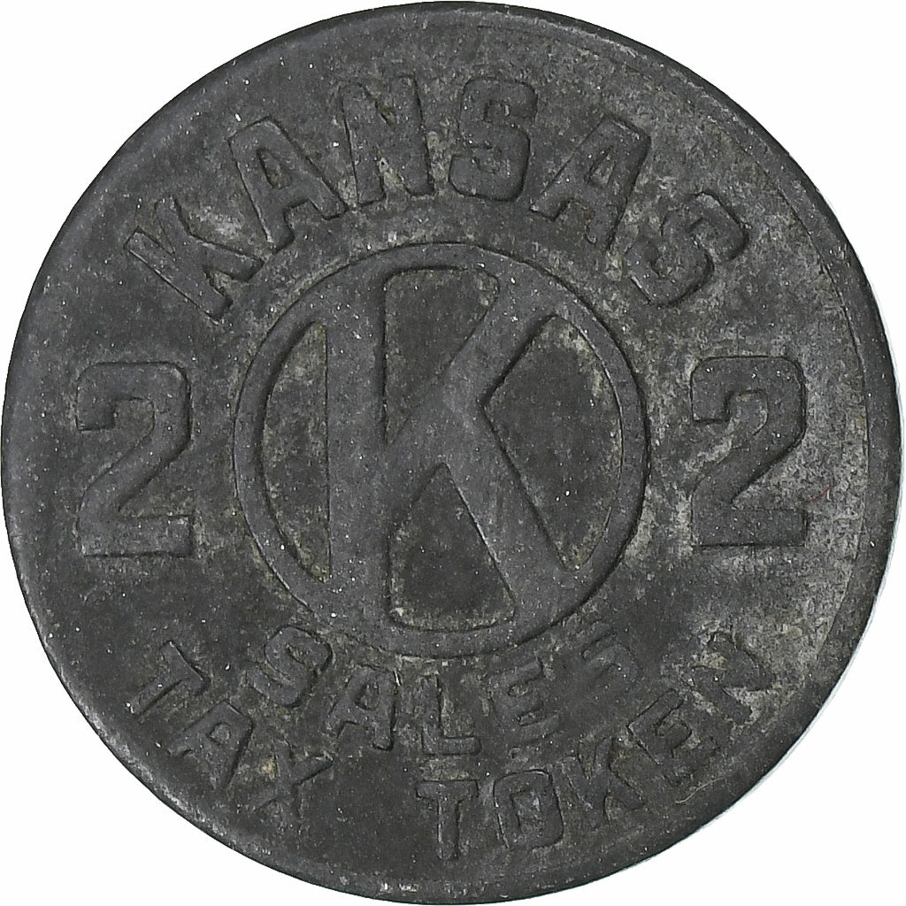 United States Kansas Sales Tax Token 2 Mils VF(30-35) Zinc ...