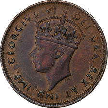 Newfoundland, George VI, Cent, 1944, Ottawa, Bronze, AU(50-53), KM:18