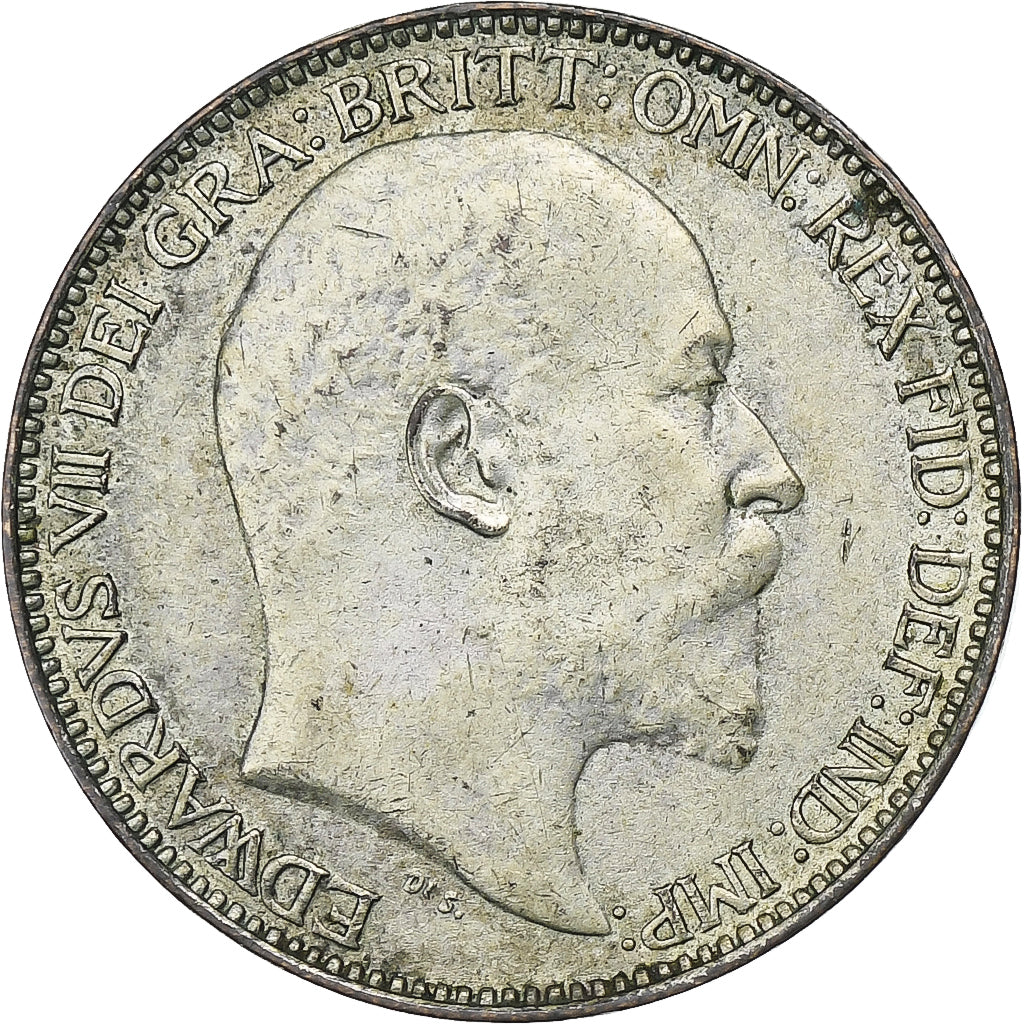 United Kingdom, Edward VII, Farthing, 1902, London, Silver Plated Bronze