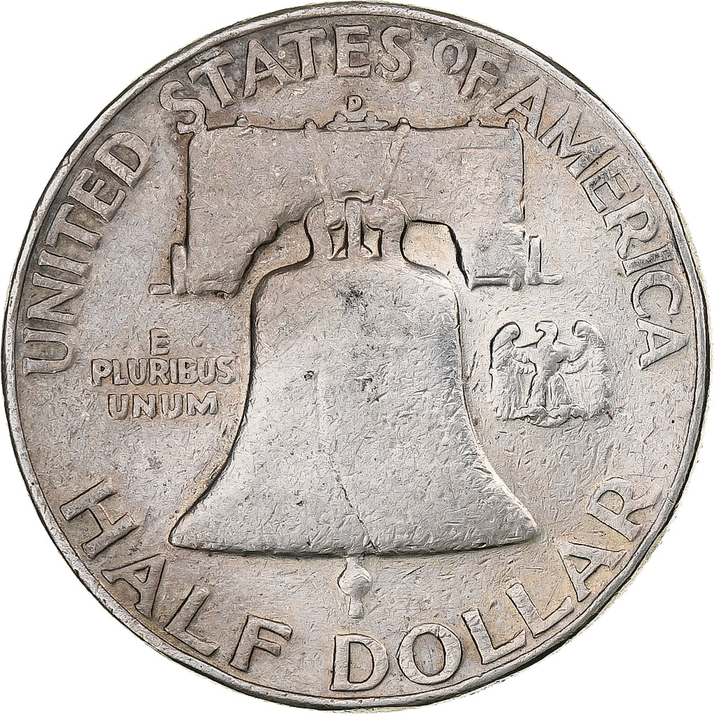 United States, Half Dollar, Franklin, 1951, Denver, Silver, VF(30-35), KM:199