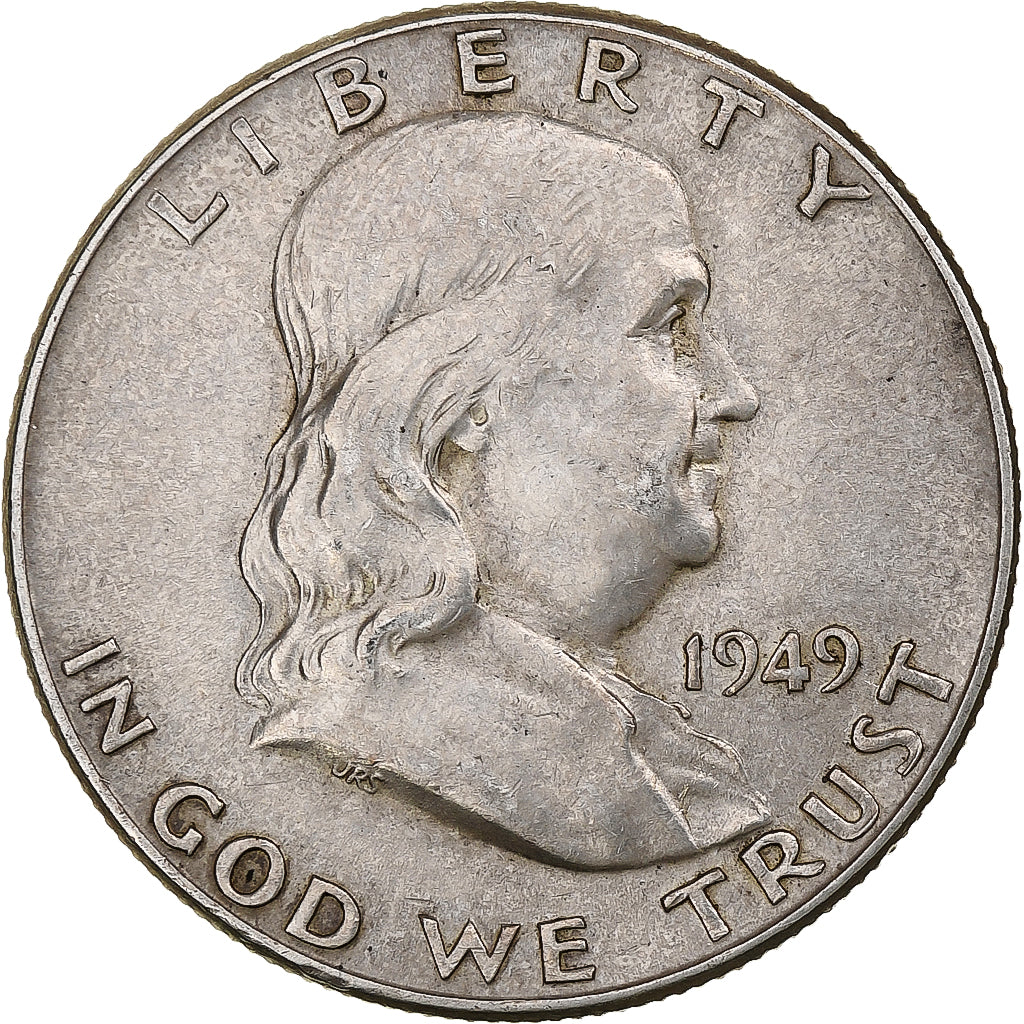 United States, Half Dollar, Franklin, 1949, Philadelphia, Silver, EF(40-45)