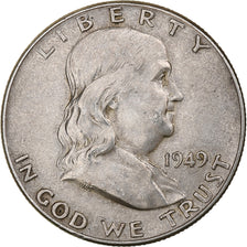 United States, Half Dollar, Franklin, 1949, Philadelphia, Silver, EF(40-45)