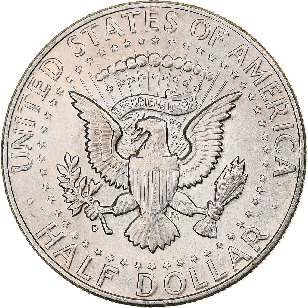 United States, Half Dollar, Kennedy, 1964, Denver, Silver, EF(40-45), KM:202