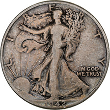 United States, Half Dollar, Walking Liberty, 1942, Philadelphia, Silver
